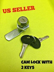 LOT OF 4 Cam Lock File Cabinet Mailbox Desk Drawer Cupboard Locker + 2 Keys 90°
