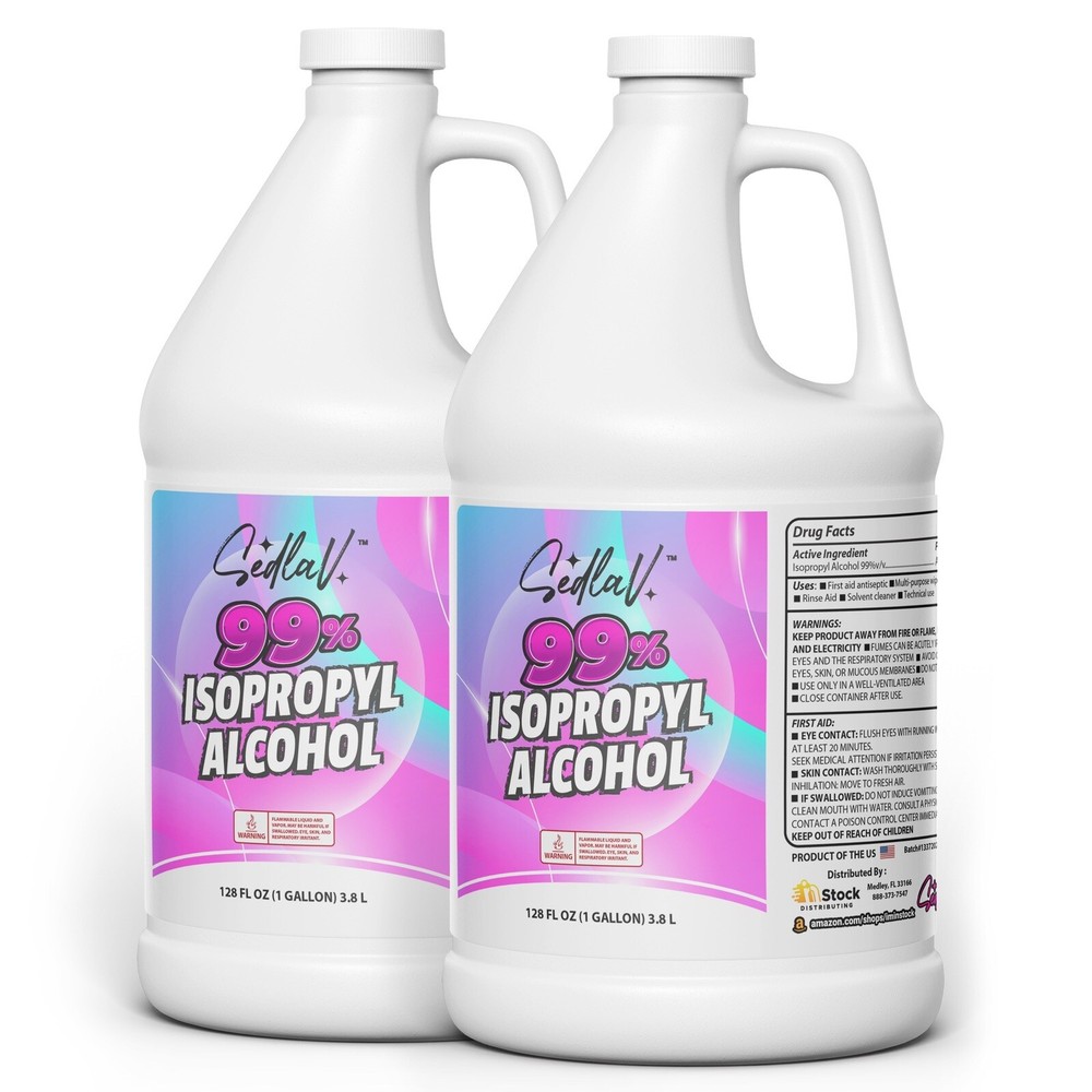 ISOPROPYL ALCOHOL 99% 2 GALLONS 100% PURE