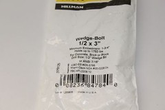Hillman 1/2 x 3 Inch Wedge Bolt 376125 Fastener Durable for Concrete Brick Block