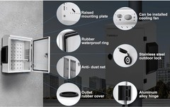 Outdoor Electrical Box, Cold-Rolled Steel Plate, Aluminum Beam, 19.6x 15.7x 7.9