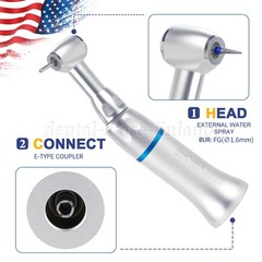 1-10* Dental Slow Low Speed Handpiece Push Button Contra Angle w/ FG 1.6MM Head
