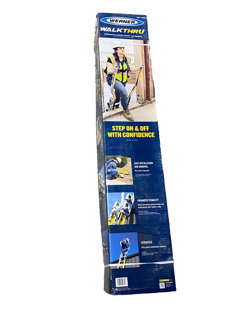 Werner Walk Thru Extension Ladder Safety Accessory, Easy Dual Clamp System