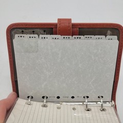 Vintage Filofax Pocket Chester Burnt Orange Leather 4 Ring Pocket Organizer 1993