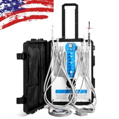 Portable Dental Mobile Delivery Unit Air Compressor Strong Suction /Handpiece 4H