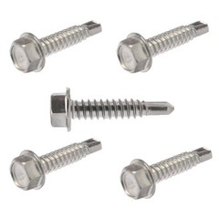 #6 Hex Washer Head Self Drilling Sheet Metal Tek Screws 410 Stainless Steel