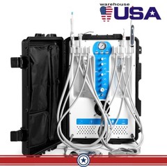 Portable Dental Mobile Delivery Unit Air Compressor Strong Suction /Handpiece 4H