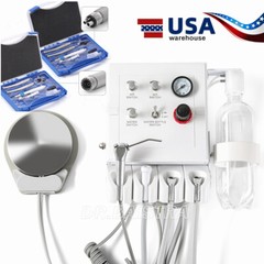 Portable Dental Turbine Unit Air Compressor/High&Low Speed Handpiece Kit 2/4Hole