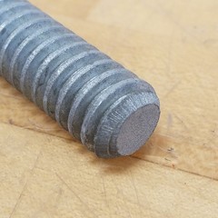 Acme 3/4″-6 x 18″ Threaded Rod, Zinc Coated, Left-Hand Thread – NEW