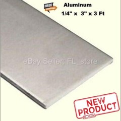 Aluminum Flat Stock 1/4″ Thick x 3″ Wide x 3 Feet Long Unpolished Alloy 6061 Bar