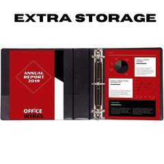 Extra Large 6 Inch Capacity Storage Binder Heavy Duty Locking Angle D Rings