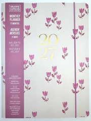 2027 Orange Circle Studio Monthly Planner 17 Months Pink FLORAL Tulips MEDIUM