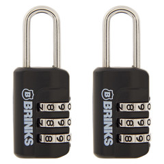 Zinc Diecast 22Mm Combination Sport Padlock with 13/16In Shackle, 2 Pack