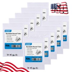 AZDENT Dental Orthodontic Bondable Buccal Tubes 1st Molar Non-Conv MBT/Roth.022