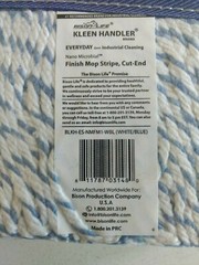 KLEEN HANDLER Finish Mop CUT-END STRIPE Blue/ White NANO MICROBIAL Bison Life