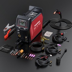 9-in-1 MIG205MP Multi-Process Welder 120/240V+110pcs Plasma Cutting Consumables