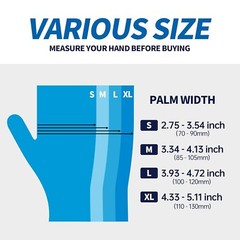 Disposable Vinyl Gloves, Latex-Free Powder-Free Blue Plastic Gloves1000pcs