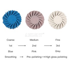 6Pcs Dental Composite Diamond System RA disc 14mm wheel polishing For Handpiece