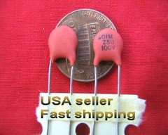 12 pcs – .01uf (0.01uf) 100v ceramic capacitors (rd)