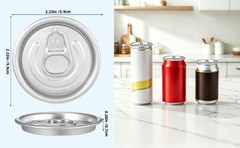 10pcs Aluminum Easy Open Can Lids Full Open Design for Beer Soda Beverages Wide