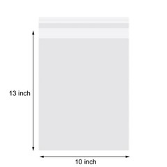 100 Count 10×13 Inch Clear Poly Bags, Self Seal, Packaging Clothing, Shirts