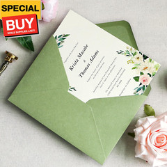 50 PCS/Pack A7 Envelopes, 5.25 x 7.5” Sage Green Envelopes For 5 x 7” Weddings