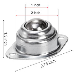 Yarlung 20 Pack 1 Inch Roller Ball Transfer Bearings, Carbon Steel Swivel Ball C