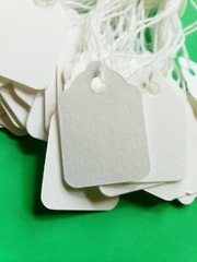 Blank White Price Tags Size #3 String Strung Jewelry Merchandise = 1 1/4″ x 7/8″