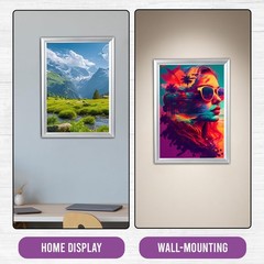 SECO Front Load Easy Open Snap Frame Poster/Picture Frame 11 x 17 Inches, Sil…