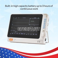 10-inch Portable Multi-parameter Vital Signs Monitor ECG NIBP SPO2 TEMP RESP