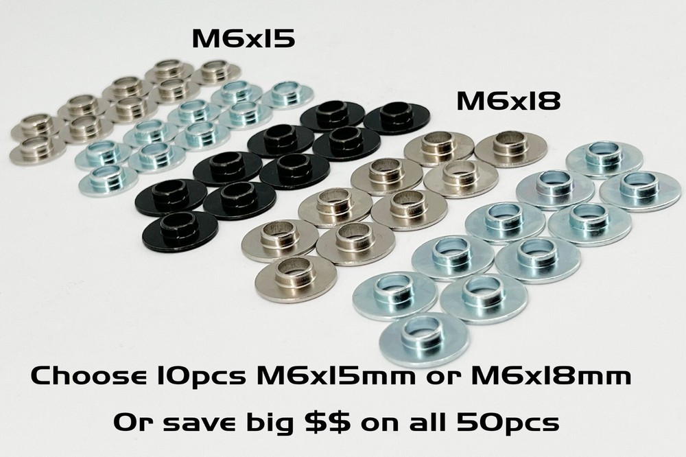 10 M6x15 or M6x18 Shoulder Washer Collar Fits Honda CR 125 250 500 CRF250 CRF450