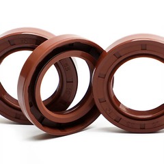 Oil Seal 5 to 15mm Rotary Shaft FKM Rubber Double Lip Stainless Steel Spring TTO