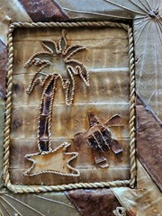 Maui Hawaii Handmade Blank Book Postcard Aloha Banana Leaf Turtle Palm Tree