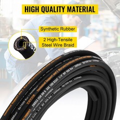 VEVOR Hydraulic Hose 1/4″Coiled Hydraulic Hose 100ft Hydraulic Hose 5800 PSI