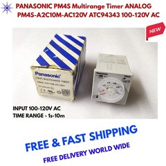 PANASONIC PM4S On Delay Multirange Timer ANALOG PM4S-A2C10M-AC120V 100-120V AC