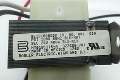 Basler Electric BE151840GDD 120V to 24VAC 40VA Transformer HT01BC115-A Tested