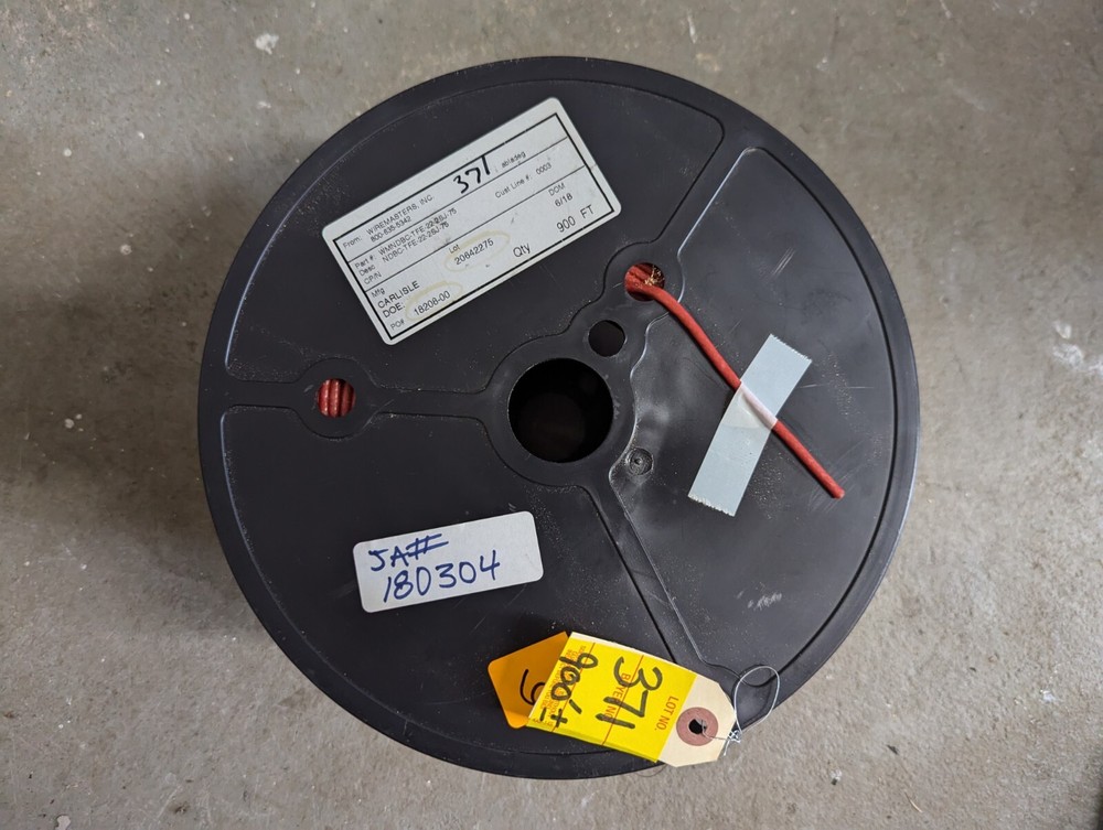 SEA Wire and Cable NDBC-TFE-22-2SJ-75 22/2 Red Teflon Jacket 75 Ohms 900 ft