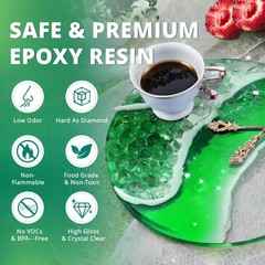 1 Gallon 2-Part Crystal Clear Epoxy Resin Kit, Food Grade, UV Resistant