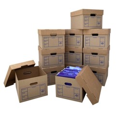 UBMOVE File Boxes 200# Strength, Small, 15 x 12 x 10 Inches, 12 Pack