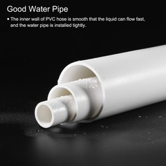 Rigid Round Pipe 63.8mm(2 1/2″) ID 75mm(3″) OD 350mm White High Impact