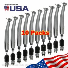 10*NSK Style Dental High Speed Turbine Handpiece with Quick Coupler Swivel 4Hole