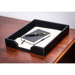 Dacasso Bonded Leather Desktop Tray Luxury Letter Holder Paper Organizer For