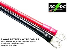 2 Gauge AWG Battery Cable Wire – Solar Marine Power Inverter Car SGT SAEJ1127