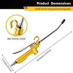 High Volume Industrial Air Blow Gun with Rubber Guard Flow Bent Rod