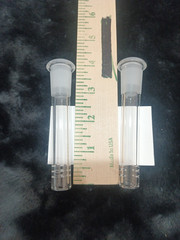2 PACK 6 Cuts Glass Water Pipe Downstem Diffuser 14MM To 18MM 3.0″ and 3.5″