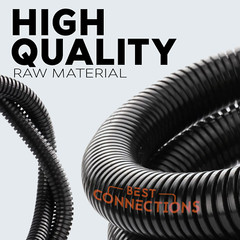 20 Ft Split Loom 1/4″ 1/2″ 3/4″ Black Wire Harness Wrap Cover Sleeve Conduit