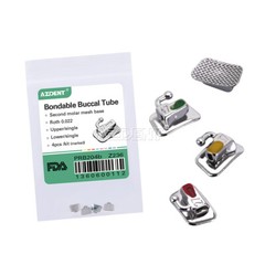 AZDENT Dental Orthodontic Bondable Buccal Tube 1st 2nd Molar MBT/Roth.022/.018