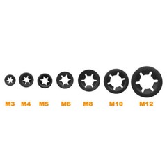 340Pcs Star Nut Star lock Push-on Locking Washers Clips Fastener 7 Sizes