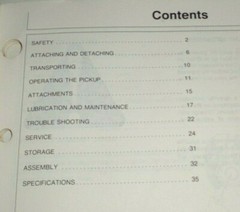 John Deere 5.5-Foot 7-Foot Windrow Pickups Operators Manual Original! 1.7 & 2.1M