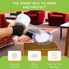 12 Rolls Down Gauge Narrow Banding Stretch Wrap 5″x1000′ 50 Ga Clear Shrink Film