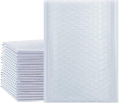 50 White #00 5×10 Poly Bubble Mailers Self Seal Padded Shipping Envelopes Bags
